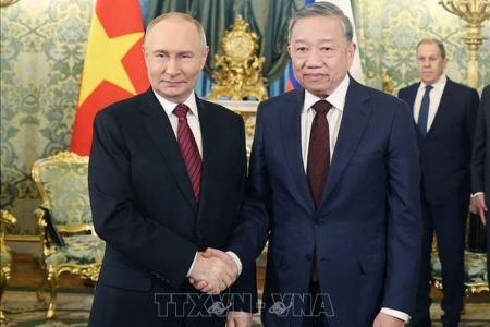 Tổng Bí thư Tô Lâm hội đàm với Tổng thống Nga Vladimir Putin