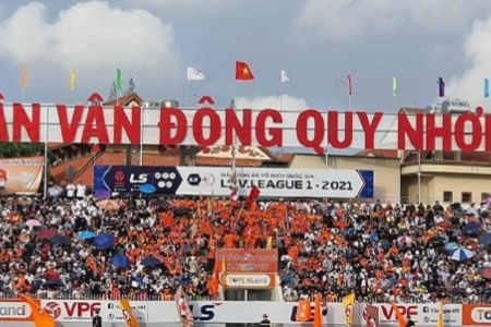Bình Định: Người hâm mộ bóng đá sẽ được vào sân Quy Nhơn miễn phí
