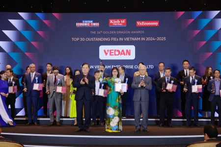 Vedan Việt Nam đón nhận danh hiệu Rồng vàng 2025