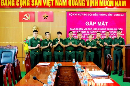 Bộ đội Biên phòng Long An gặp mặt giao nhiệm vụ cho lực lượng tham gia nhiệm vụ A80