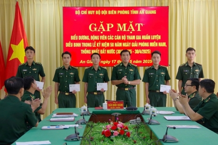 Bộ đội Biên phòng tỉnh An Giang gặp mặt biểu dương cán bộ tham gia thực hiện nhiệm vụ A50