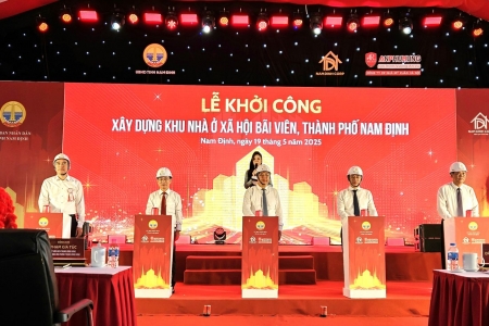 Nam Định khởi công dự án Khu nhà ở xã hội Bãi Viên