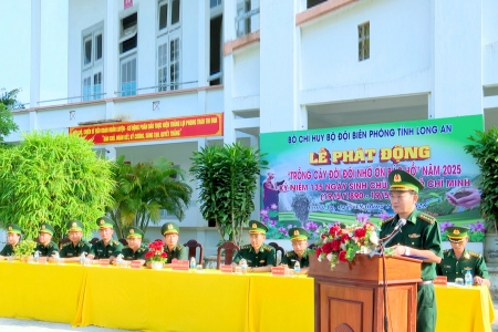 Bộ đội Biên phòng Long An tổ chức phát động trồng cây đời đời nhớ ơn Bác Hồ năm 2025