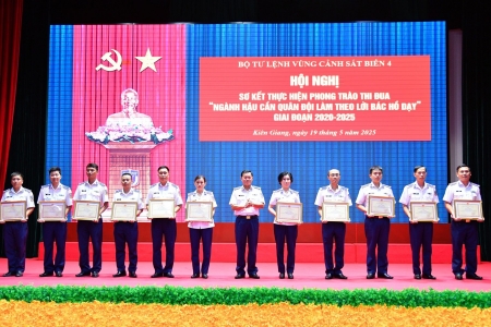 Vùng Cảnh sát biển 4 sơ kết phong trào thi đua "Ngành Hậu cần Quân đội làm theo lời Bác Hồ dạy" giai đoạn 2020-2025