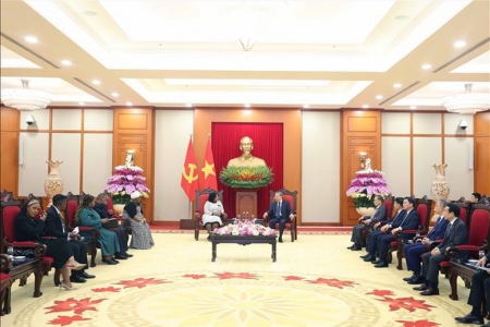 Tổng Bí thư Tô Lâm tiếp Phó Tổng Thư ký thứ nhất Đảng Đại hội Dân tộc Phi