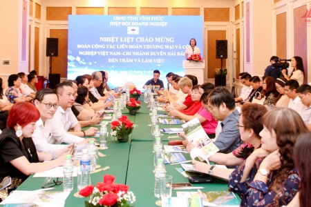 Hiệp hội Doanh nghiệp Vĩnh Phúc và VCCI khu vực Duyên hải Bắc Bộ đẩy mạnh hợp tác hỗ trợ doanh nghiệp