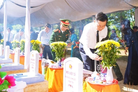 Quảng Trị: Tổ chức Lễ viếng, truy điệu, an táng 12 hài cốt Anh hùng liệt sĩ