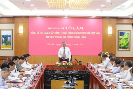 Tổng Bí thư Tô Lâm: Công tác nội chính phải hướng mục tiêu giữ vững ổn định để phát triển đất nước