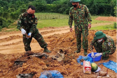 Quảng Trị: Tìm thấy, cất bốc và quy tập 5 hài cốt liệt sĩ