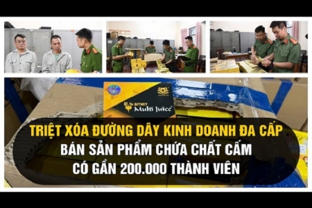 Phá đường dây đa cấp khủng: Lừa đảo gần 200.000 người, bán thực phẩm chứa chất cấm
