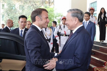 Tổng Bí thư Tô Lâm tiếp Tổng thống Pháp Emmanuel Macron