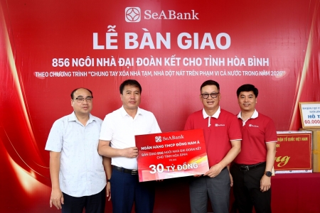 SeABank bàn giao 856 căn nhà đại đoàn kết cho tỉnh Hòa Bình
