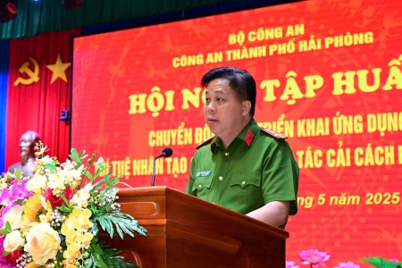 Công an thành phố Hải Phòng tổ chức tập huấn chuyển đổi số và triển khai ứng dụng trí tuệ nhân tạo