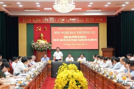 Thái Nguyên và Bắc Kạn thống nhất phương án nhân sự sau hợp nhất