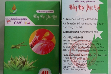 Cảnh báo: Thực phẩm bảo vệ sức khỏe Viên nang giảm cân Hồng Hạc Phục Linh chứa chất cấm Sibutramine