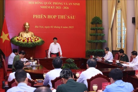 Chủ tịch nước Lương Cường chủ trì Phiên họp thứ sáu Hội đồng Quốc phòng và An ninh