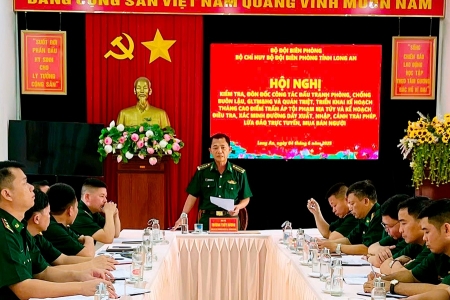 BĐBP Long An: Kiểm tra, đôn đốc công tác đấu tranh phòng, chống các loại tội phạm và quán triệt, triển khai tháng cao điểm trấn áp tội phạm ma túy