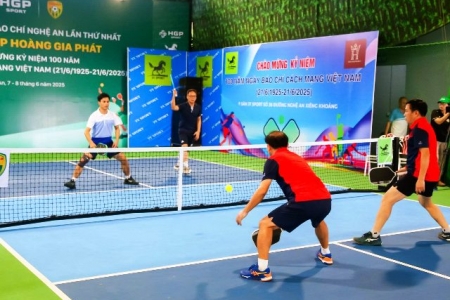 Sôi nổi Giải Pickleball Báo chí Nghệ An lần thứ nhất năm 2025