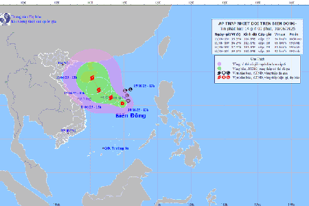 Công điện về chủ động ứng phó với áp thấp nhiệt đới có khả năng mạnh lên thành bão