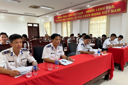 Hải đội 422/ Hải đoàn 42 sơ kết công tác Cảnh sát Biển 6 tháng đầu năm 2025