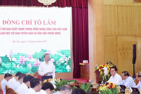 Tổng Bí thư Tô Lâm: Tuyên giáo - dân vận phải là cầu nối giữa Đảng với nhân dân