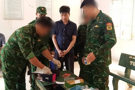 Đồn Biên phòng cửa khẩu Mỹ Quý Tây bắt giữ đối tượng tàng trữ trái phép chất ma túy