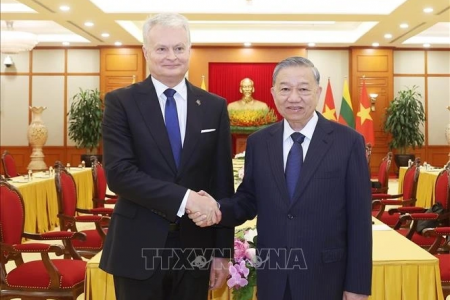 Tổng Bí thư Tô Lâm tiếp Tổng thống Litva Gitanas Nauseda