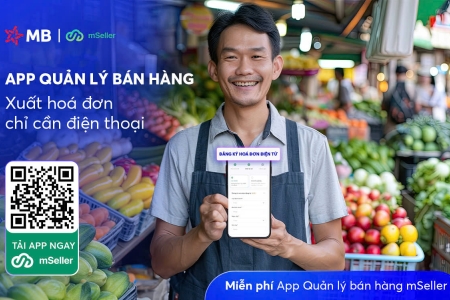 MB tặng miễn phí app bán hàng, xuất hóa đơn điện tử chỉ cần điện thoại