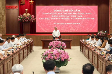 Tổng Bí thư Tô Lâm: Hà Nội phải bứt phá, đi đầu, dẫn dắt phát triển cả nước