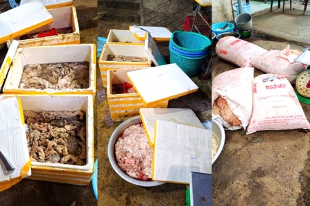 Phạt 126 triệu đồng với cơ sở kinh doanh hơn 3,4 tấn nội tạng động vật không rõ nguồn gốc