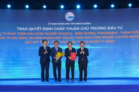 THACO nhận quyết định chấp thuận đầu tư KCN chuyên ngành cơ khí tại Bình Dương