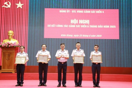 Vùng Cảnh sát biển 4 bắt giữ hơn 1 triệu lít dầu D.O, nộp NSNN gần 20,4 tỷ đồng trong 6 tháng đầu năm 2025