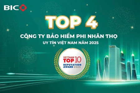 BIC lọt Top 4 công ty bảo hiểm phi nhân thọ uy tín