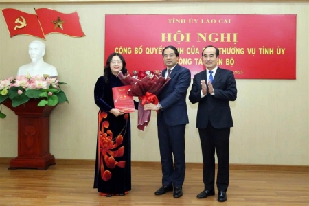 Bà Giàng Thị Dung được giới thiệu làm Phó Bí thư Tỉnh ủy Lào Cai