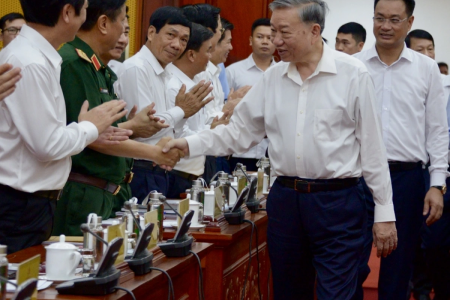 Tổng Bí thư Tô Lâm làm việc với tỉnh Quảng Bình và Quảng Trị