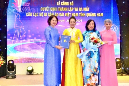 Ra mắt Câu lạc bộ Di sản Áo dài Việt Nam tỉnh Quảng Nam
