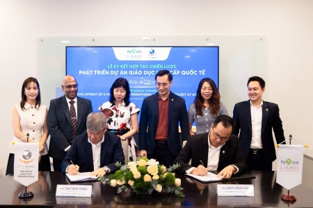 Novaland hợp tác với Tập đoàn Giáo dục Quốc tế KinderWorld phát triển trường liên cấp quốc tế tại Aqua City
