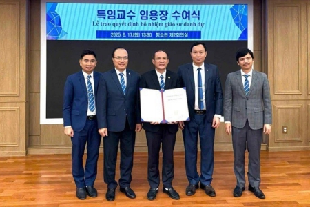 Hiệu trưởng Trường Đại học Thủy được bổ nhiệm Giáo sư danh dự tại Đại học Keimyung, Hàn Quốc