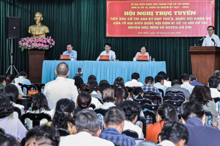 Chủ tịch nước Lương Cường tiếp xúc cử tri TP. Hồ Chí Minh sau kỳ họp thứ 9
