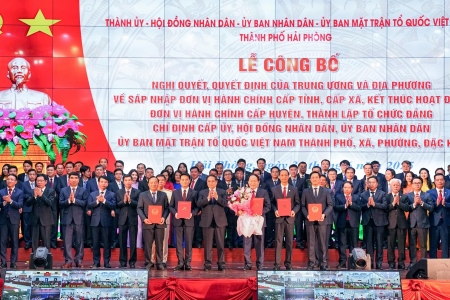 Hải Phòng: Công bố Nghị quyết, quyết định của Trung ương và địa phương về sáp nhập đơn vị hành chính