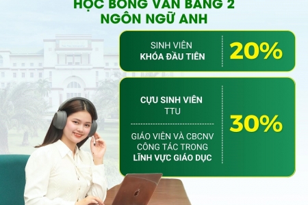 Đại học Tân Tạo tuyển sinh văn bằng 2 từ xa ngành ngôn ngữ Anh năm 2025: Mở rộng cơ hội học tập cho người đi làm