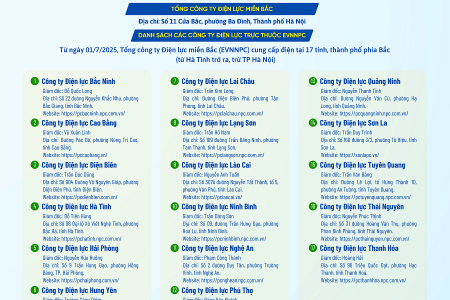 Tổng công ty Điện lực miền Bắc vận hành mô hình 17 Công ty Điện lực cấp tỉnh theo địa giới hành chính mới