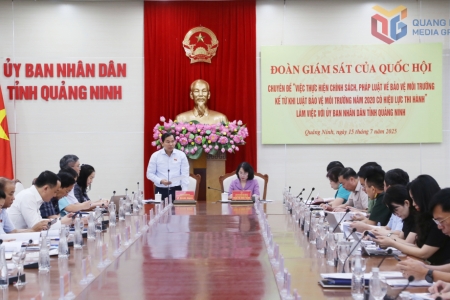 Đoàn giám sát của Quốc hội giám sát công tác bảo vệ môi trường tại Quảng Ninh