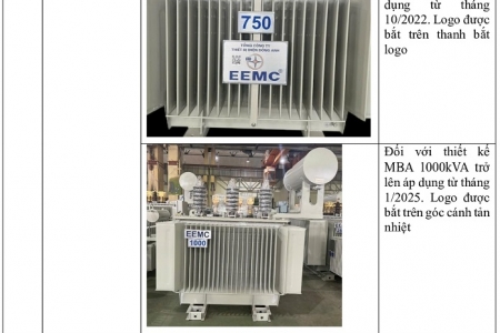 EVN khuyến cáo về tình trạng giả mạo nhãn hiệu máy biến áp EEMC trên thị trường