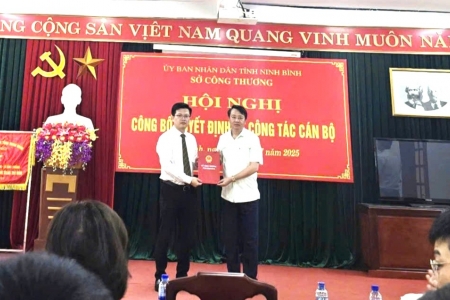Sở Công Thương Ninh Bình bổ nhiệm lãnh đạo Trung tâm Khuyến công – Xúc tiến thương mại