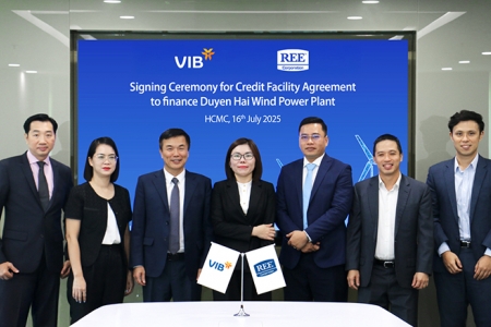 VIB tài trợ vốn cho dự án điện gió của REE, góp phần thúc đẩy năng lượng xanh tại Vĩnh Long