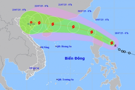 Bão Wipha có thể giật cấp 15 và khả năng ảnh hưởng trực tiếp đất liền nước ta
