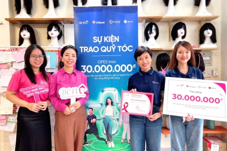 OPES cùng với VPBank và MSIG tham gia hoạt động gây quỹ tóc cho bệnh nhân ung thư