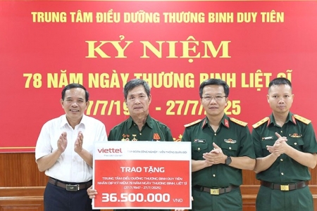 Viettel Ninh Bình thăm, tặng quà thương, bệnh binh nhân Ngày Thương binh - Liệt sĩ