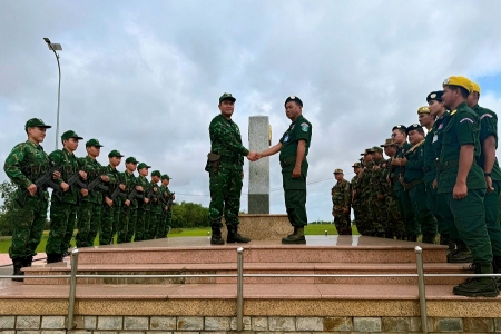 Đồn Biên phòng Cửa khẩu Quốc tế Bình Hiệp tuần tra song phương bảo vệ biên giới